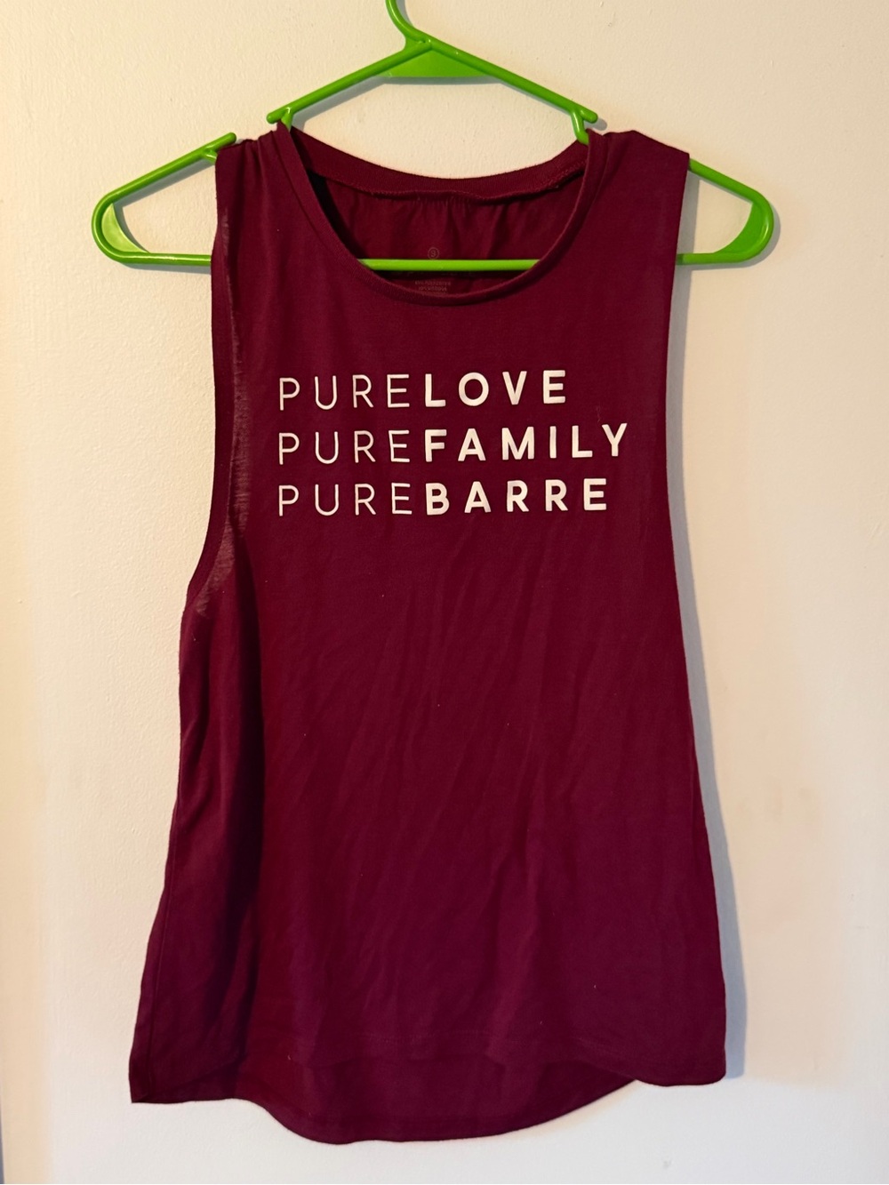 Pure Barre “Pure Love” Long Tank Top
